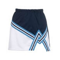 Girl's Two-Color A-Line Cheer Skirt W/Crossover Trim